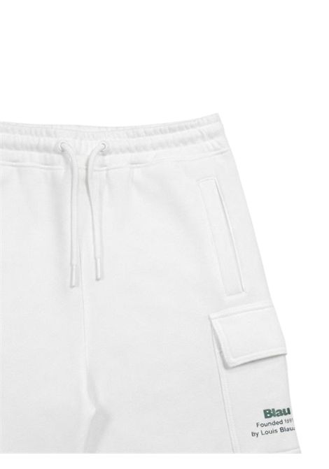 White cotton Bermuda shorts for children BLAUER | 05531BIANCO