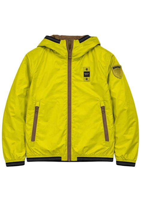 Green/beige reversible jacket for children BLAUER | 06372VERDE