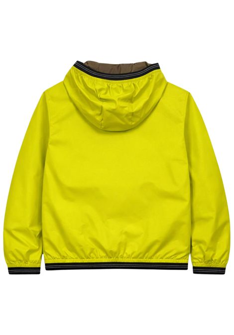 Green/beige reversible jacket for children BLAUER | 06372VERDE