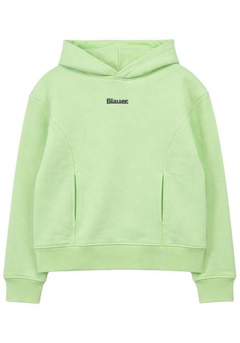 Felpa bambina verde in cotone BLAUER | 08505VERDE