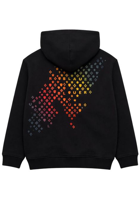 Black cotton sweatshirt for children BLAUER | 08515NERO