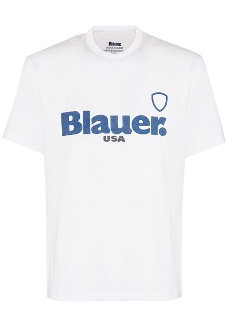 T-shirt bambino bianca in cotone BLAUER | ALEXANDER/MOBIANCO