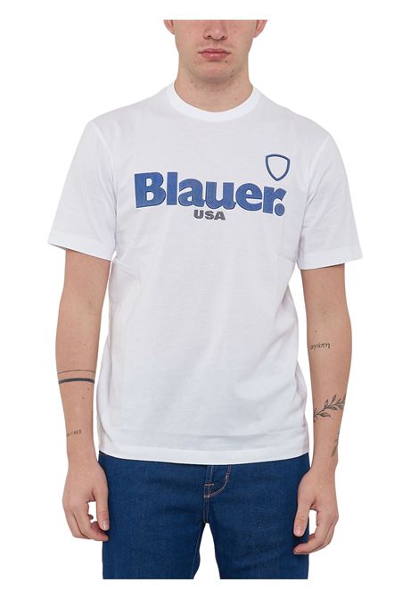 T-shirt bambino bianca in cotone BLAUER | ALEXANDER/MOBIANCO