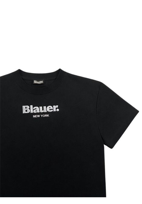 T-shirt unisex nera in cotone BLAUER | ALGONQUINNERO