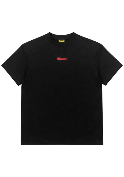 T-shirt unisex nera in cotone BLAUER | CHILCOTTNERO