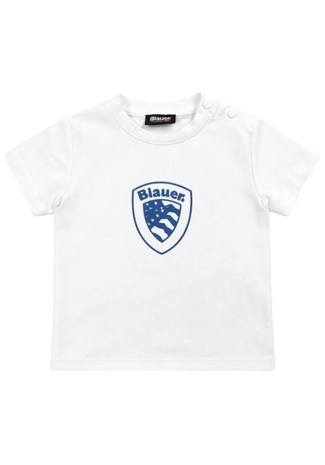 T-shirt neonato bianca in cotone BLAUER | FOXBIANCO