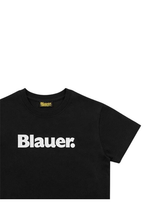 T-shirt unisex nera in cotone BLAUER | HARDYNERO