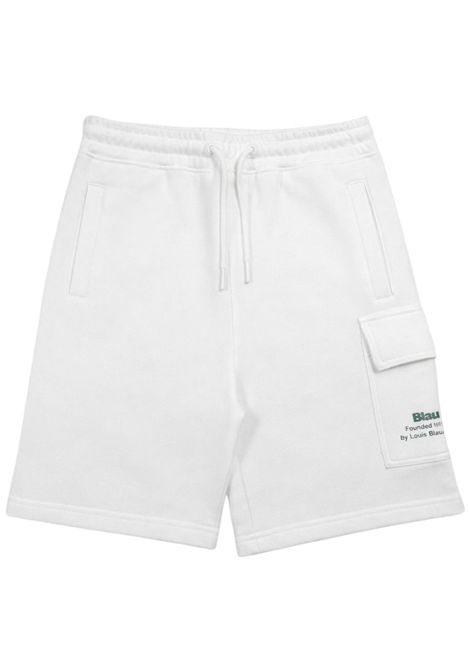 Bermuda unisex bianco in cotone BLAUER | KNOWLTONBIANCO