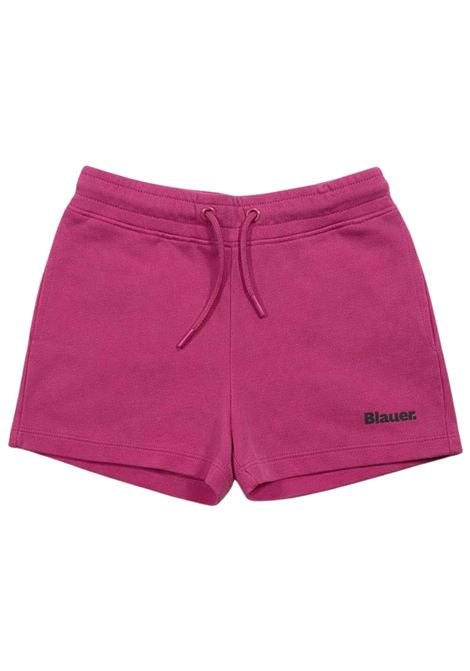 Shorts bambina fucsia in cotone BLAUER | LINDENFUCSIA