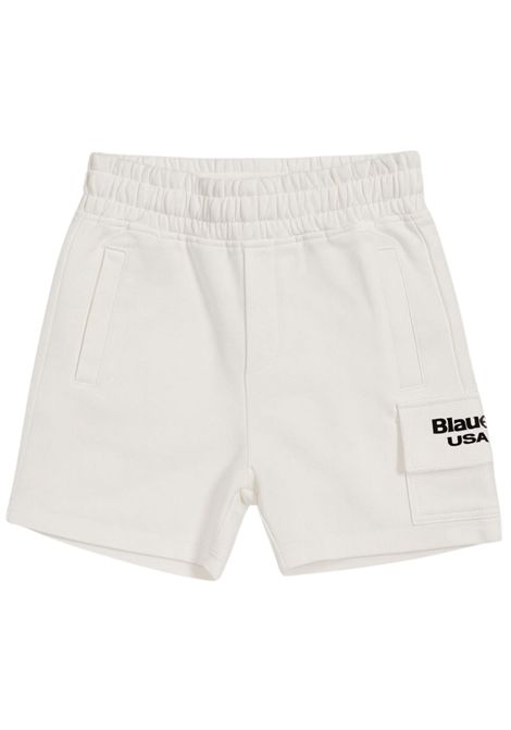 White cotton Bermuda shorts for children BLAUER | WARREN/MOBIANCO