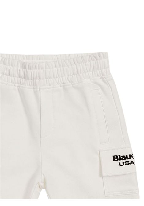 White cotton Bermuda shorts for children BLAUER | WARREN/MOBIANCO