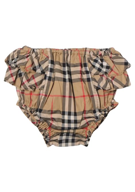 Coulotte neonata check in cotone Burberry | 8078055/MACHECK