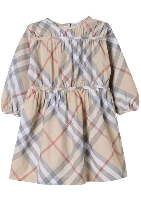 Abito bambina check in cotone Burberry | 8088681/MACHECK