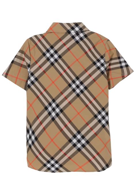 Camicia bambino check in cotone Burberry | 8089029/MACHECK