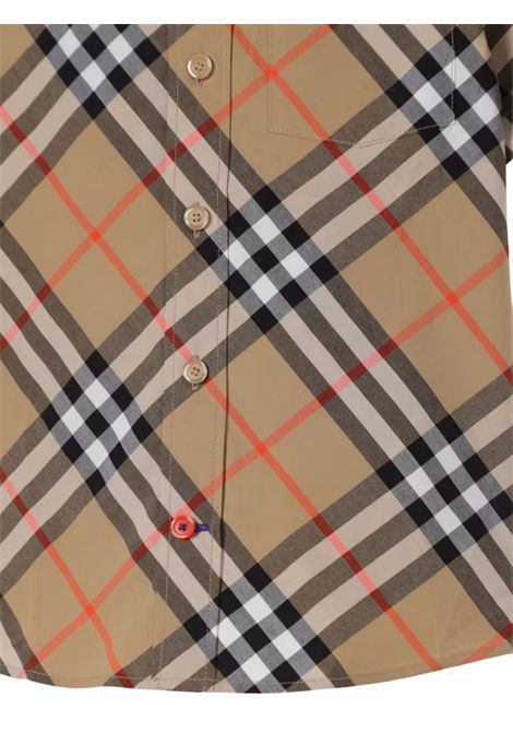 Camicia bambino check in cotone Burberry | 8089029/MACHECK