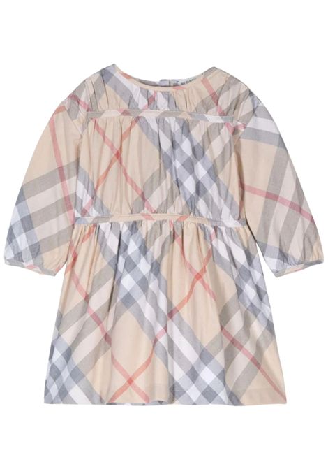 Abito neonata check in cotone Burberry | 8090096/MACHECK