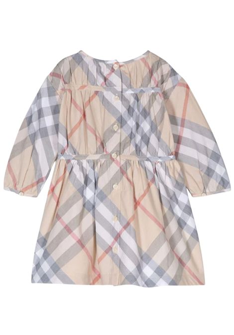 Abito neonata check in cotone Burberry | 8090096/MACHECK