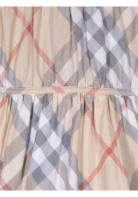 Abito neonata check in cotone Burberry | 8090096/MACHECK