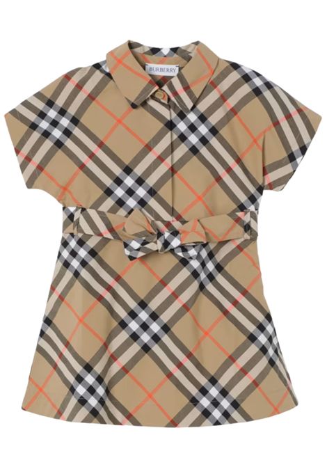 Abito neonata check in cotone Burberry | 8091076/MACECK