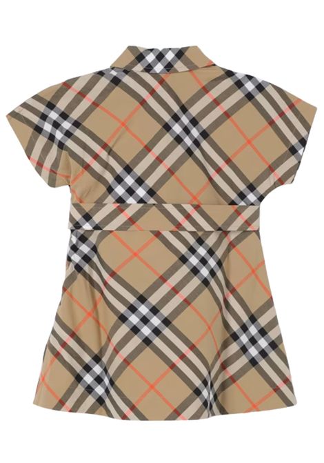 Abito neonata check in cotone Burberry | 8091076/MACECK