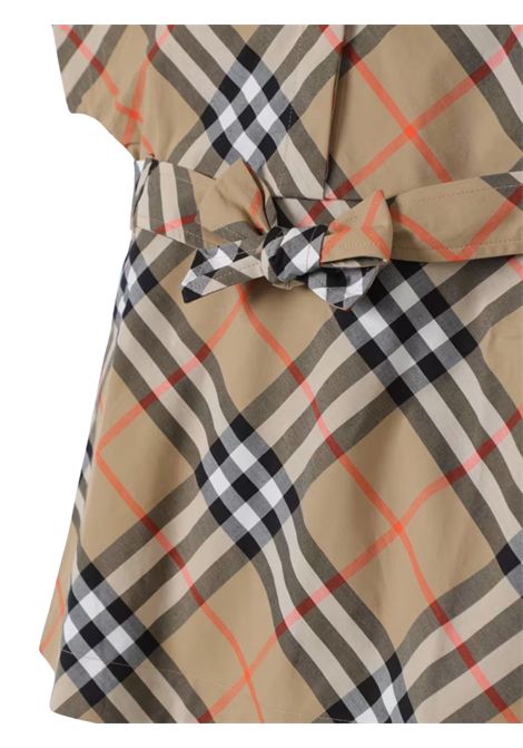 Abito neonata check in cotone Burberry | 8091076/MACECK
