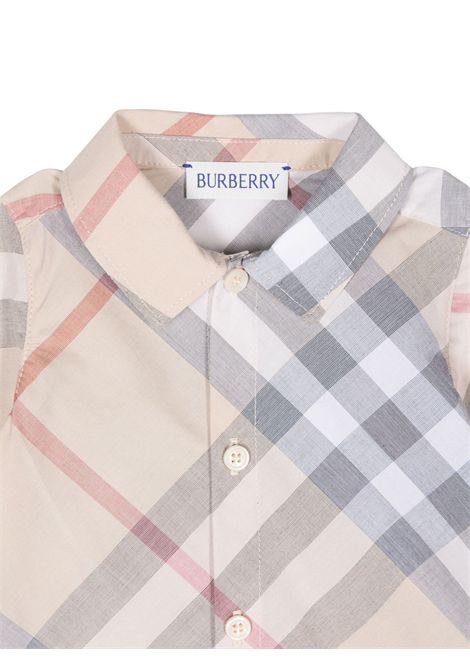 Tutina neonato check in cotone Burberry | 8092758/MACHECK