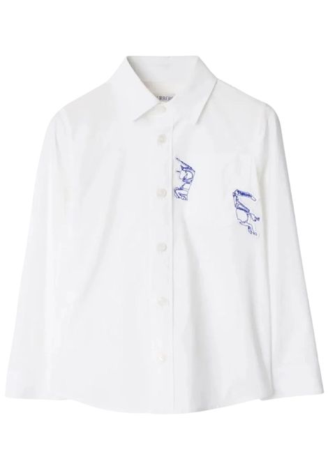 White cotton children's shirt Burberry | 8100040/MABIANCO