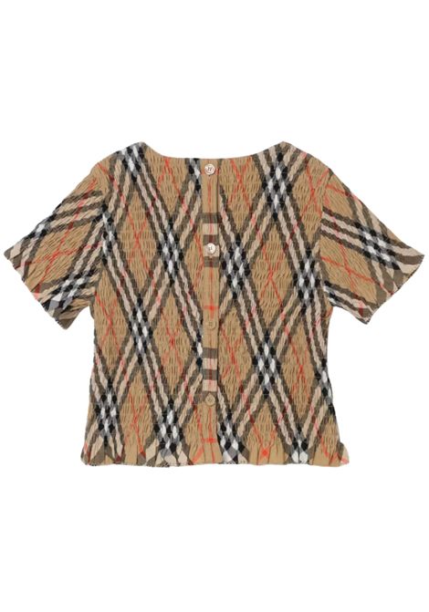 Girls' checked cotton blouse Burberry | 8100073/MACHECK