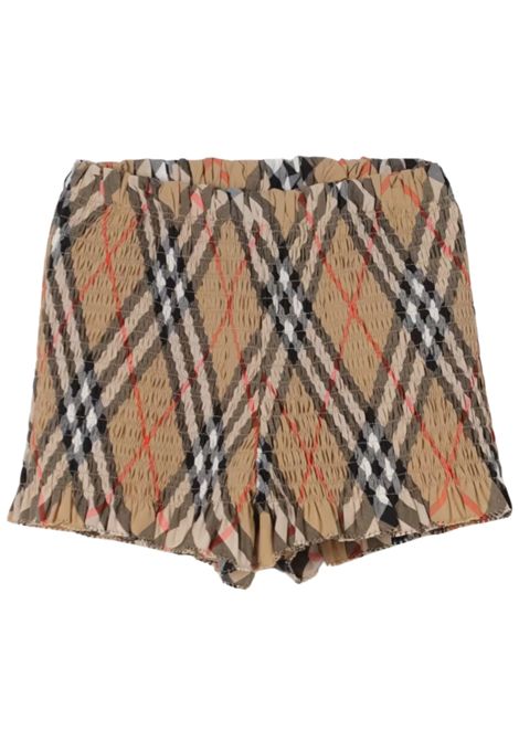 Shorts bambina check in cotone Burberry | 8100074/MACHECK