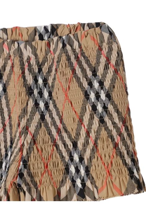 Shorts bambina check in cotone Burberry | 8100074/MACHECK