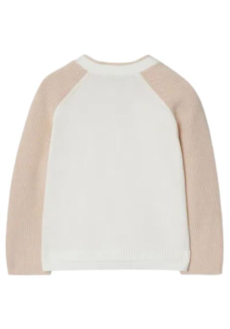 White cotton baby cardigan Burberry | 8100094/MABIANCO