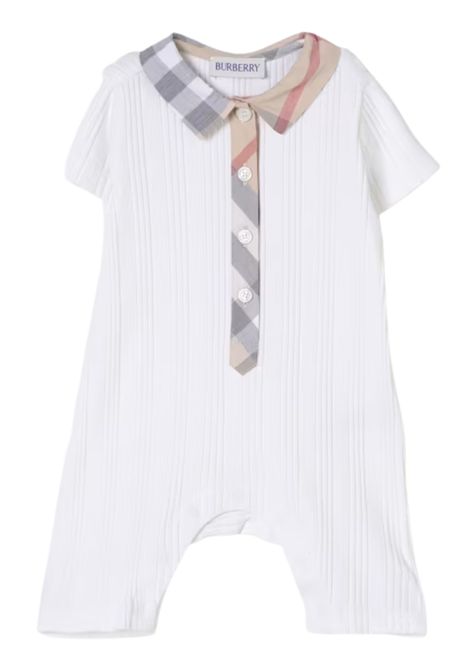 Tutina neonato check in cotone Burberry | 8100256/MACHECK