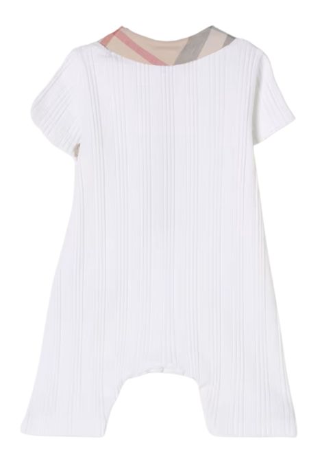 Tutina neonato check in cotone Burberry | 8100256/MACHECK