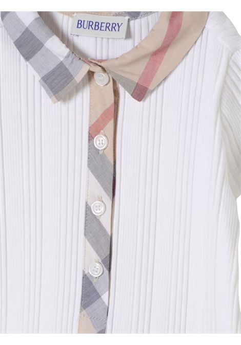 Tutina neonato check in cotone Burberry | 8100256/MACHECK