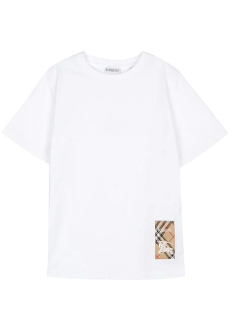 T-shirt bambino bianca in cotone Burberry | 8100457/MABIANCO