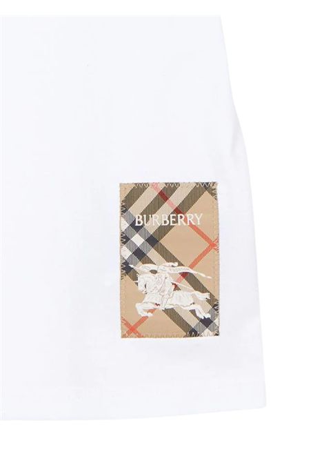 T-shirt bambino bianca in cotone Burberry | 8100457/MABIANCO