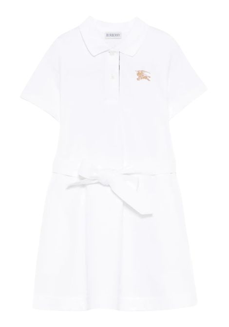 Abito bambina bianco in cotone Burberry | 8100494/MABIANCO
