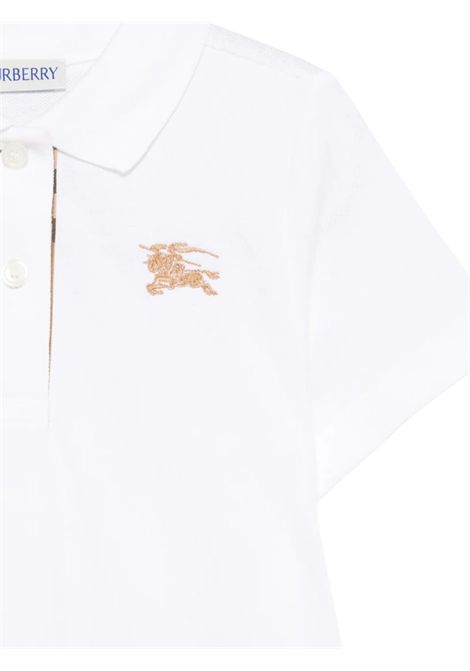 Abito bambina bianco in cotone Burberry | 8100494/MABIANCO