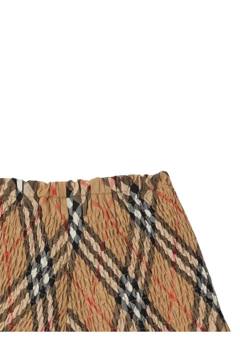 Shorts neonata check in cotone Burberry | 8100543/MACHECK