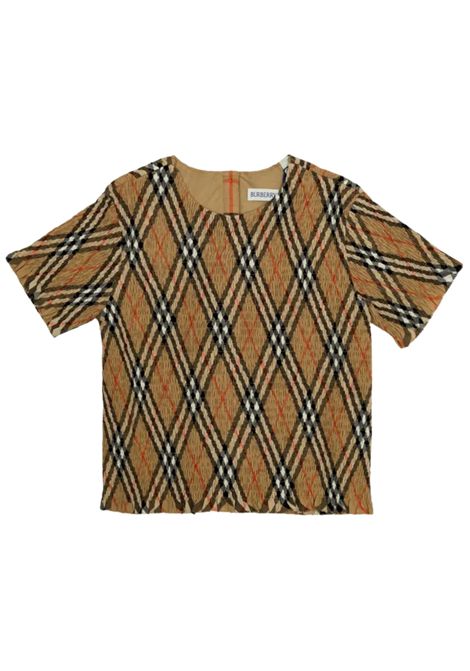 Baby girl's cotton check blouse Burberry | 8100547/MACHECK