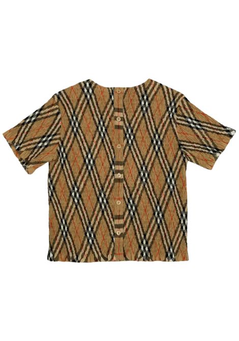 Baby girl's cotton check blouse Burberry | 8100547/MACHECK