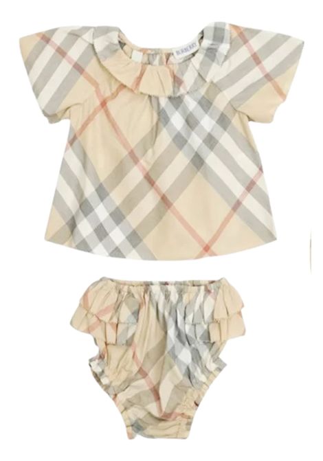 Completo neonata check in cotone Burberry | 8100700/MACHECK