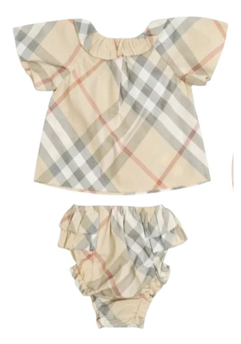 Completo neonata check in cotone Burberry | 8100700/MACHECK