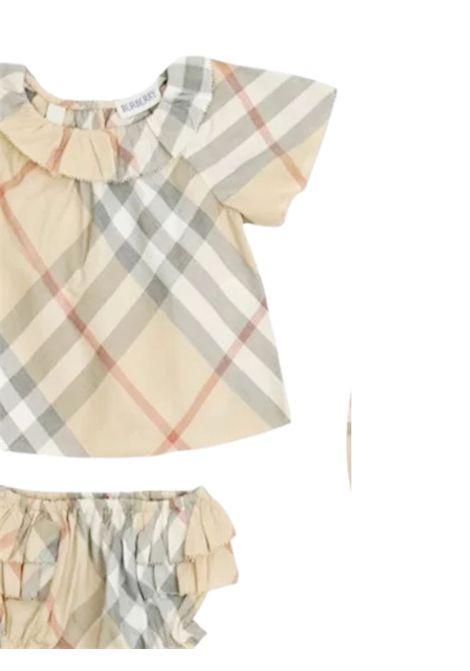 Completo neonata check in cotone Burberry | 8100700/MACHECK