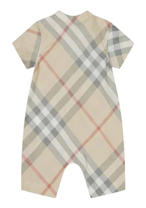 Tutina neonato check in cotone Burberry | 8100701/MACHECK
