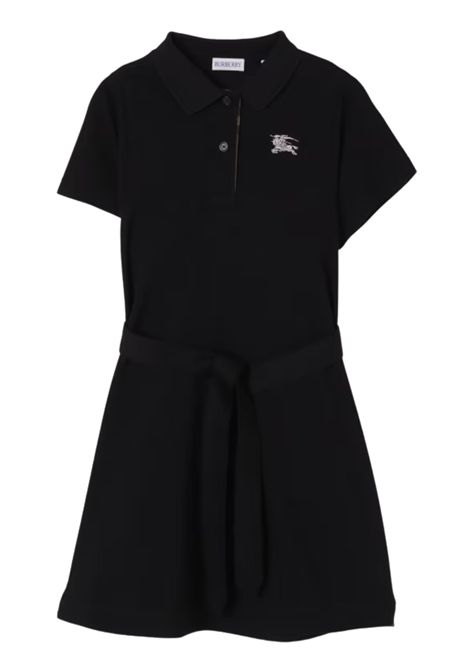 Abito bambina nero in cotone Burberry | 8105084/MANERO