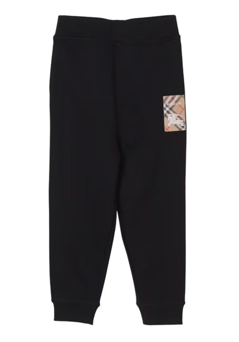 Pantalone bambino nero in cotone Burberry | 8105476/MANERO