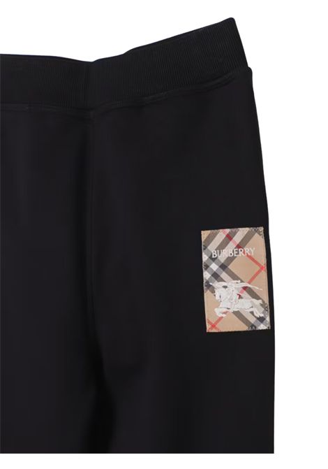 Pantalone bambino nero in cotone Burberry | 8105476/MANERO