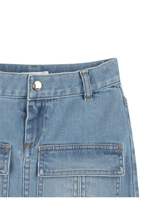 Girls' denim cotton skirt Chloé | C20456/CEDENIM