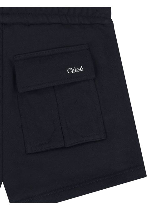 Girls' blue cotton shorts Chloé | C20464/MABLU
